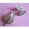 Image 1 : Art Deco Taxco,  Silver  Brooch & Earrings Demi#2183628