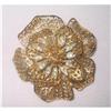 Image 1 : VENDOME Signed Gold Plated Flower Brooch #2183643