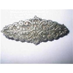 Victorian Silver Christian Mourning Bar Brooch #2183659