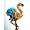 Image 1 : Victorian Gilted & Paste Flamingo Brooch #2183666