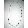 Image 1 : Czech Glass & Silver Flapper Necklace 34" #2183681