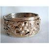 Image 1 : Art Nouveau Repousse Hinged Bangle Bracelet #2183685