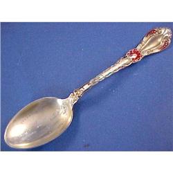 Golden Gate Sterling Gold Enamel Souvenir Spoon#2183693