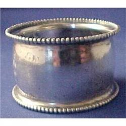 Stunning BEADED STERLING SILVER NAPKIN RING #2183704