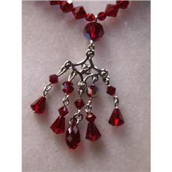 Victorian Style Red SWAROVSKI Crystal Lavalier #2183732