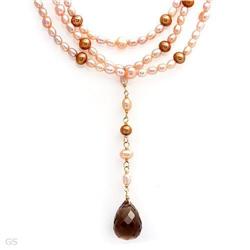 New 16.18ctw Freshwater Pearls&Qtz Necklace #2183756