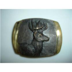 Sculpted Bronze Elk Belt Buckle-Signed #2183768