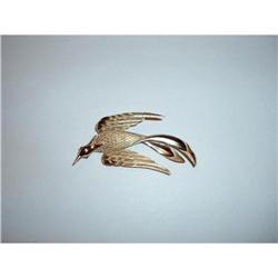 TRIFARI  Marked Large Goldtone Bird Brooch #2183780