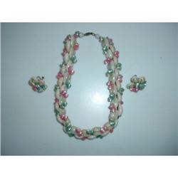 Vintage Shell Necklace and Earring Set #2183783