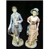 Image 1 : Pair Porcelain 10" Man and Woman signed Andrea #2183876