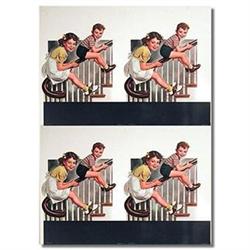 CHILDREN PLAYING SIGN * OLD VINTAGE KIDS ON #2184592