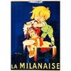 Image 1 : Vintage 1930 LA MILANAISE French Cardboard sign#2184597