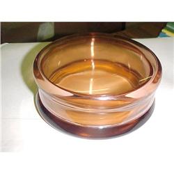 Transparent  Amber-colored  Powder Jar #2184697