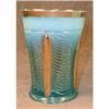 Image 1 : NORTHwood DRAPERY Tumbler BLUE Gold TRIM - RARE#2184890