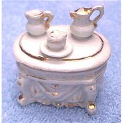 1800s GERMAN PORCELAIN FAIRINGS TRINKET BOX #2185218