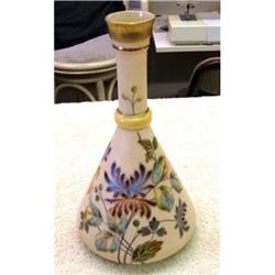 EARLY 1900s ART GLASS VASE WITH HAND ENAMELING #2185230