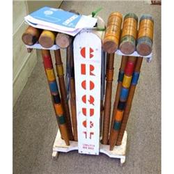 1950 SOUTH BEND TOY CO. COMPLETE CROQUET SET #2185241