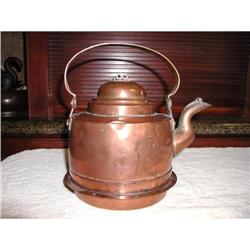 Antique Swedish Copper Tea Kettle #2185248