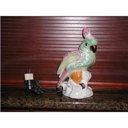 German Porcelain Perfume Lamp-Parrot #2185252