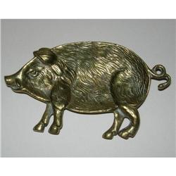 English Cast Brass Pin / Trinket Tray - Pig #2185706