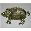 Image 1 : English Cast Brass Pin / Trinket Tray - Pig #2185706