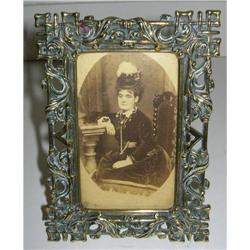 Antique English Solid Brass Photograph Frame #2185738