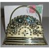 Image 1 : Pretty Antique Reticulated Brass Letter Rack #2185754