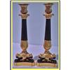 Image 1 : PR CLASSIC ANTIQUE BRONZE ORMOLU CANDLESTICKS #2185954