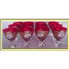 Image 1 : VINTAGE MURANO WINE GLASS 12 ENAMEL HP CHERUB #2185957