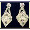 Image 1 : 21K GOLD BYZANTINE STYLE EARRINGS RUBY EMERALD #2185973