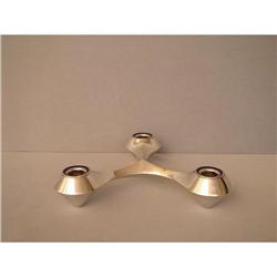 Candlestick 3 x  Silver  Plated  signed  Keltum#2198407