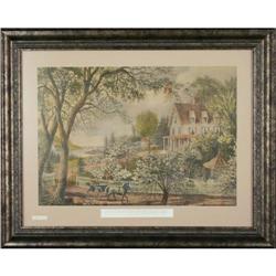 The Seasons of Blossoms Currier Ives lithograph#2198419