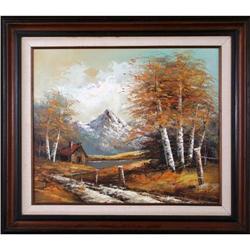Beautiful Landscape Blythe Oil Painting Signed #2198429