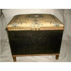 Wicker Bench Trunk Hamper England C.1920 #2198444