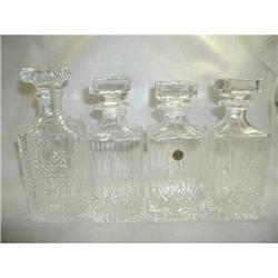 Set Crystal Decanters Italian RCR Excellent #2198448