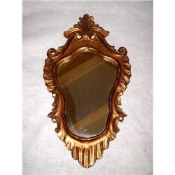 Italian Gilt Mirror Petite Late 1800's #2198464