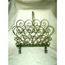 Verdigris Magazine Rack France C.1930 #2198465