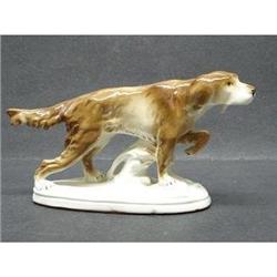 GERMAN PEDESTAL FIGURINE SETTER DOG #2198490