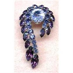 DECO RHINESTONE PURPLE BROOCH #2198498