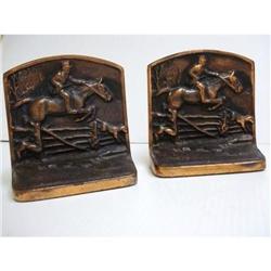 ENGLISH HUNTING SCENE - HEAVY BOOKENDS #2198503