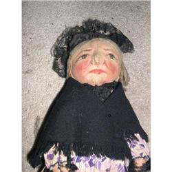 12" Beautiful  Oil Painted Cloth Doll #2198523
