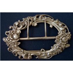 ANTIQUE 800 SILVER ROCOCO BUCKLE #2198569