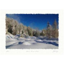 "Winter forest glade" Author's lithograph #2198591
