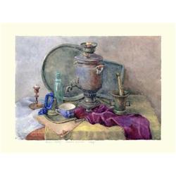 "Samovar" Russian lithograph by big size #2198608