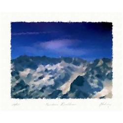 "Mountains equilibrium" Author's lithograph #2198613