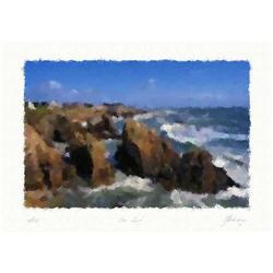 "Sea surf" Author's lithograph very big size #2198614