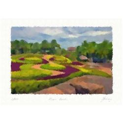 "Flower garden" Author's lithograph very big #2198617