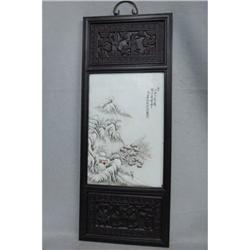 Chinese  Porcelain  Plaque  #2198695