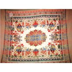 Antique exotic silk table clothe with Elephants#2199321