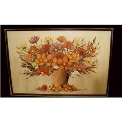 Flowers Vase Still Life Oil Painting Impasto #2199330